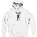 Bigfoot Bugger Off funny Bigfoot design on dark charcoal pullover hoodie - official Encounters USA merch
