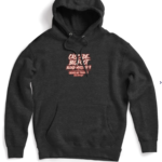 Dark gray pullover hoodie with Cascade Bigfoot Blood Mystery II Chewelah Triangle design in glowing red text "Even Stranger"