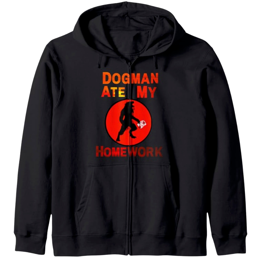Dogman Ate My Homework Zip Hoodie From Amazon