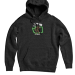 I Be Leavin Taxes Crime Democrats funny Bigfoot design on dark charcoal pullover hoodie - official Encounters USA merch