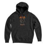 Who Let The Dogman Out funny snarling Dogman design on dark charcoal pullover hoodie - official Encounters USA merch
