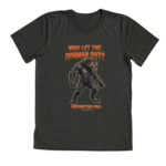 Who Let The Dogman Out funny snarling Dogman design on dark heather tank top - official Encounters USA merch