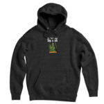 You Don't Know Squatch electric glowing Bigfoot with lightning bolts on dark charcoal pullover hoodie - official Encounters USA merch
