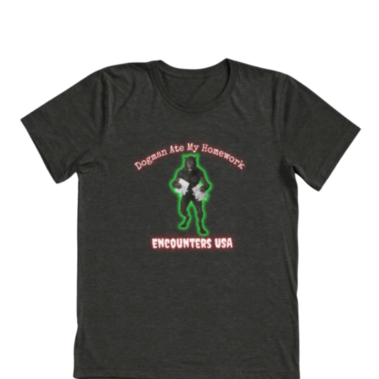 Dogman Ate My Homework funny mischievous Dogman holding torn homework design on dark heather tank top - official Encounters USA merch